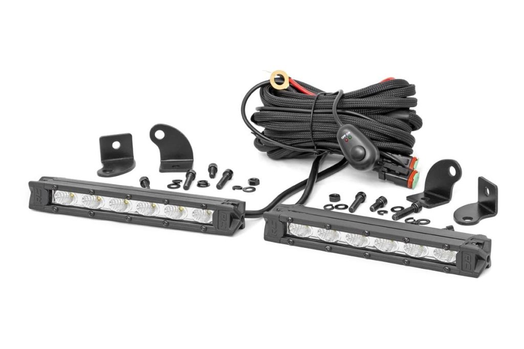 Rough Country 6 Inch Chrome Series LED Light Bar Slim Line Pair