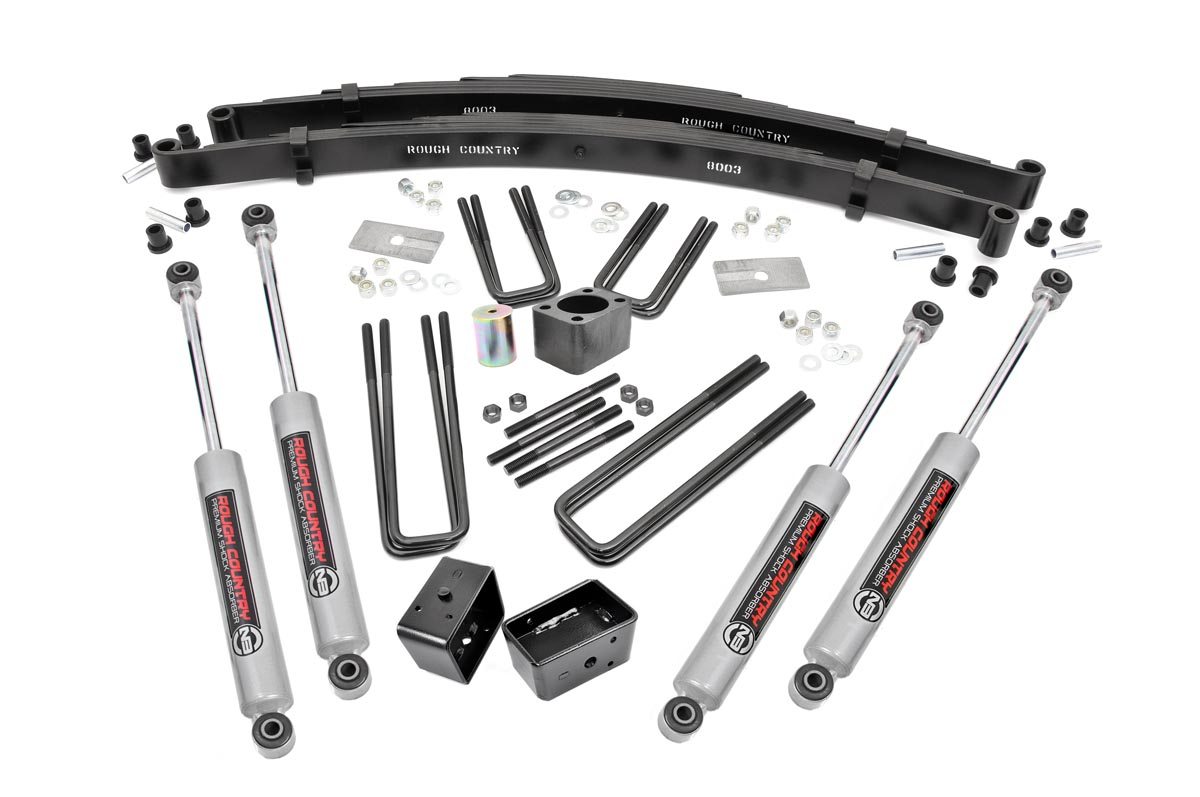 Rough Country 4 Inch Lift Kit Rear Blocks Dodge W200 Truck/W300 Truck 4WD (1978-1980)