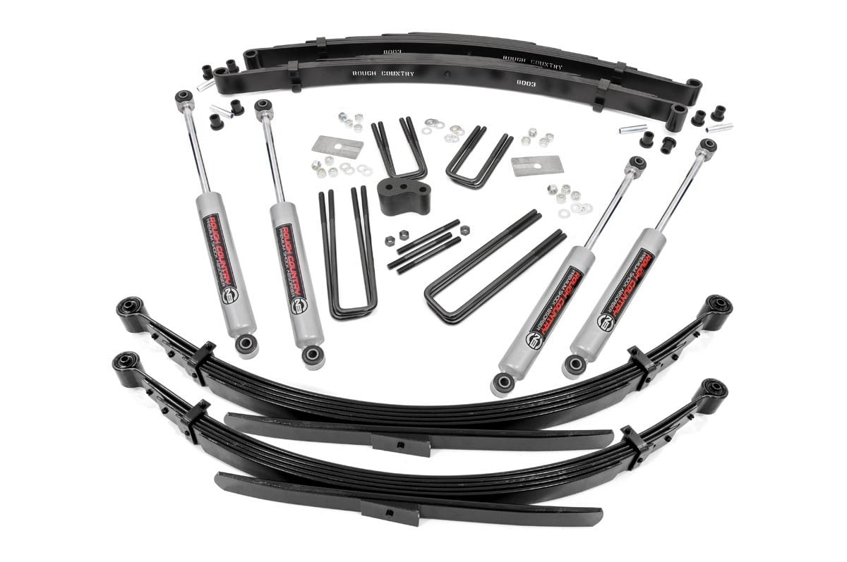 Rough Country 4 Inch Lift Kit Rear Springs Dodge W100 Truck/W200 Truck 4WD (1970-1974)