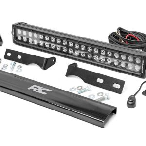 Rough Country LED Light Kit Bumper Mount 20″ Black Dual Row Jeep Grand Cherokee WK2 (11-20)