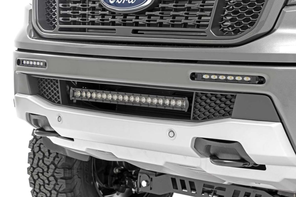 Rough Country LED Light Kit Bumper Mount 6″ Black Slimline Pair Ford Ranger (19-23)