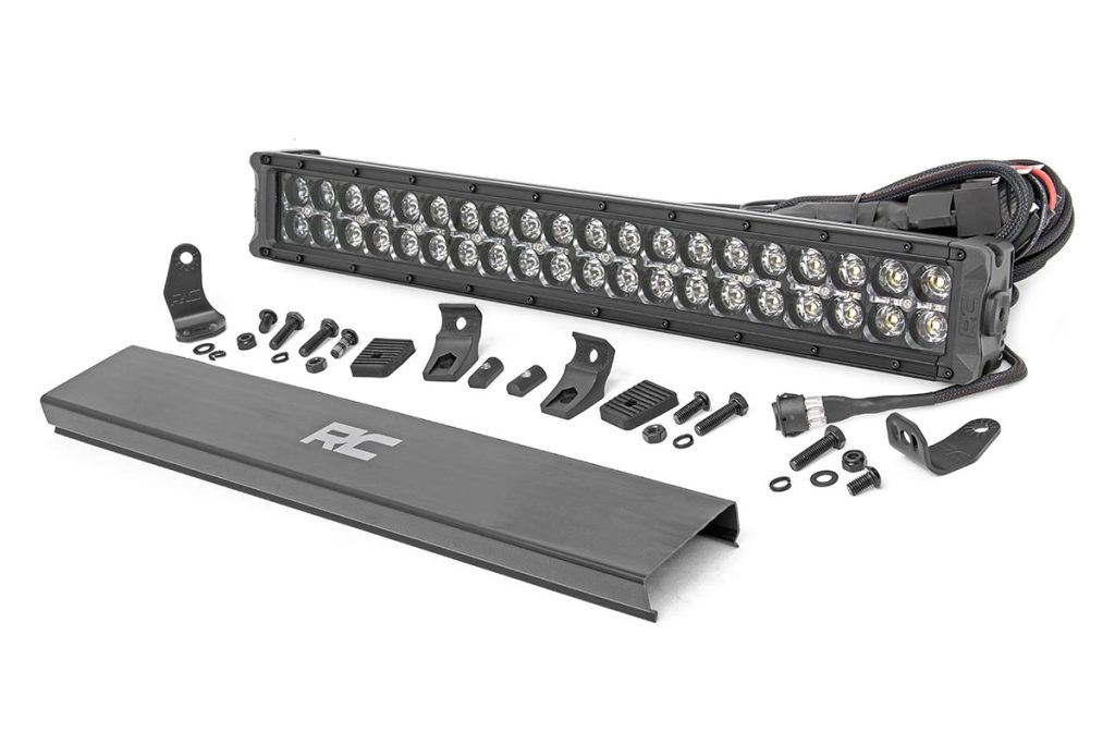 Rough Country 20 Inch Black Series LED Light Bar Dual Row Cool White DRL