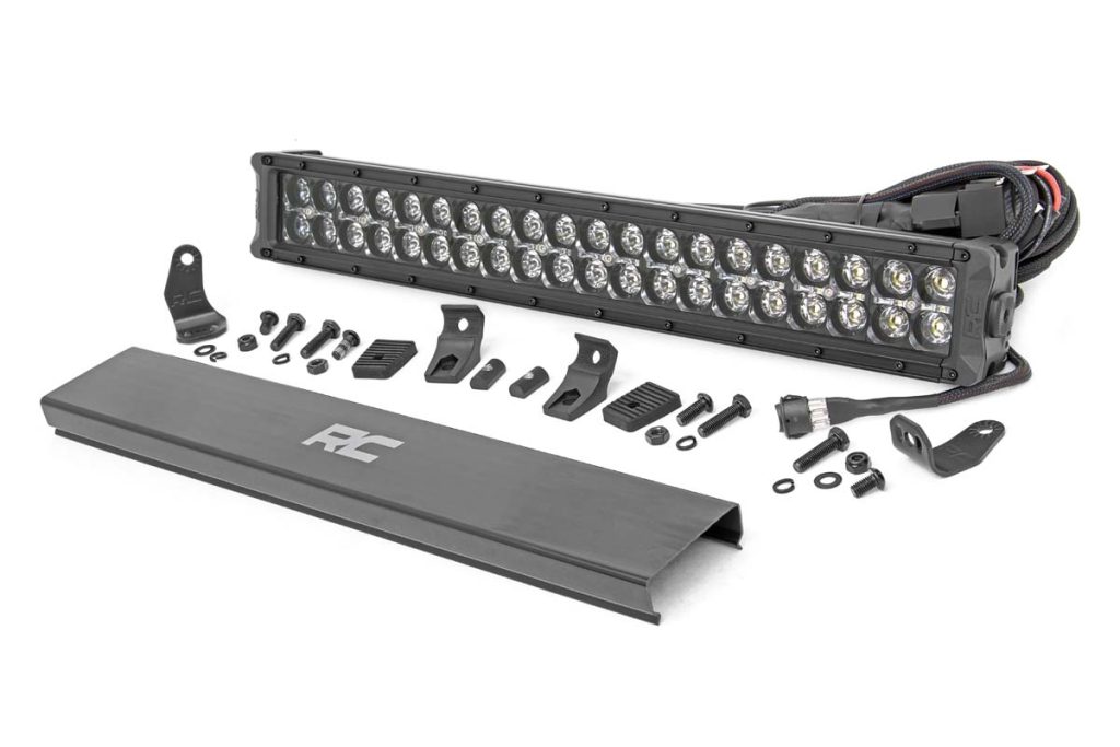 Rough Country 20 Inch Black Series LED Light Bar Dual Row Amber DRL