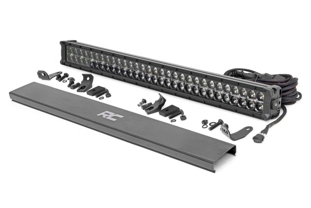 Rough Country 30 Inch Black Series LED Light Bar Dual Row Cool White DRL