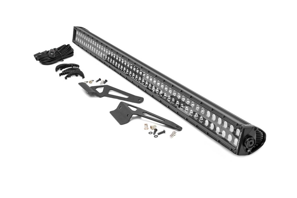 Rough Country LED Light Windshield 50″ Black Dual Row Can-Am Defender HD 5/HD 8/HD 9/HD 10