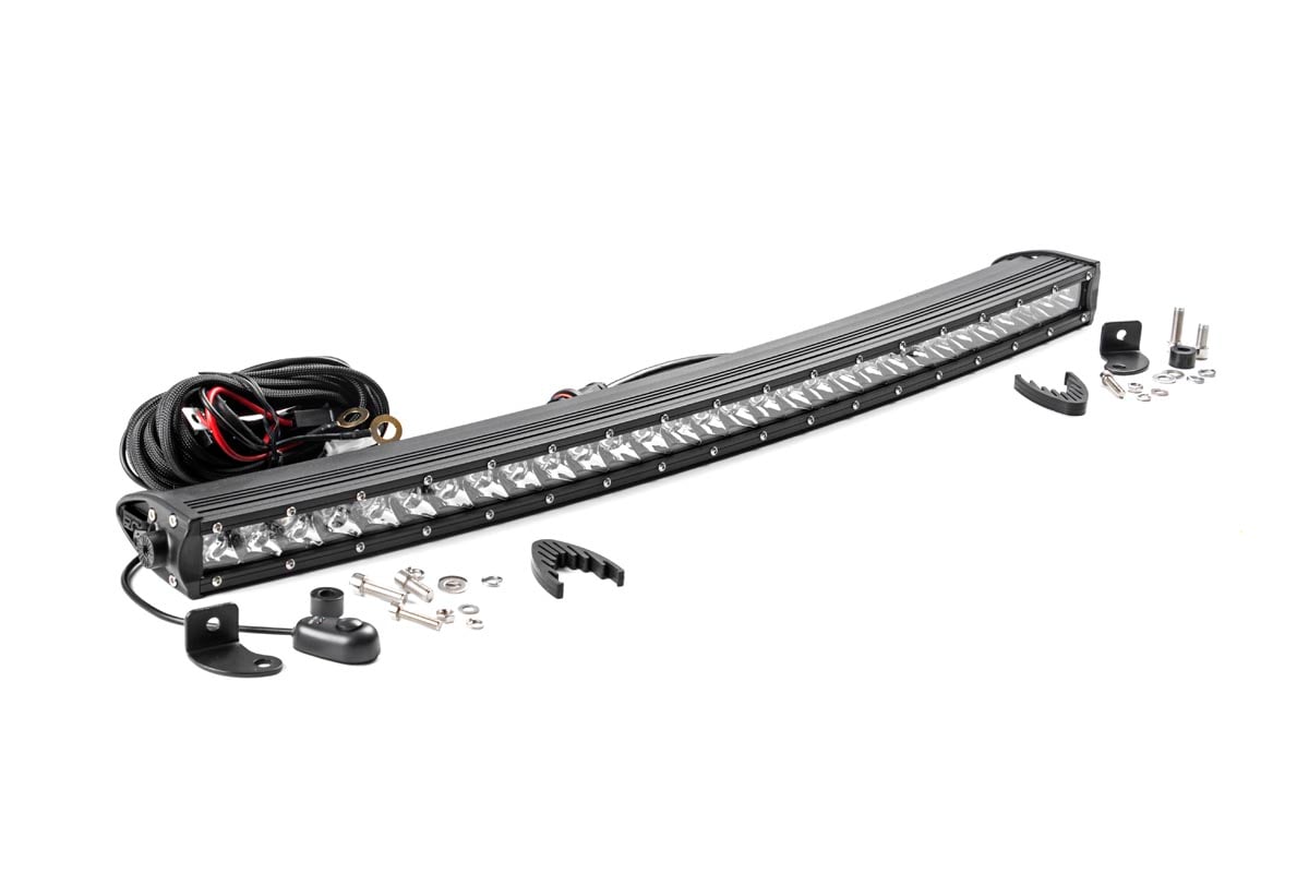 Rough Country 30 Inch Chrome Series LED Light Bar Curved Single Row