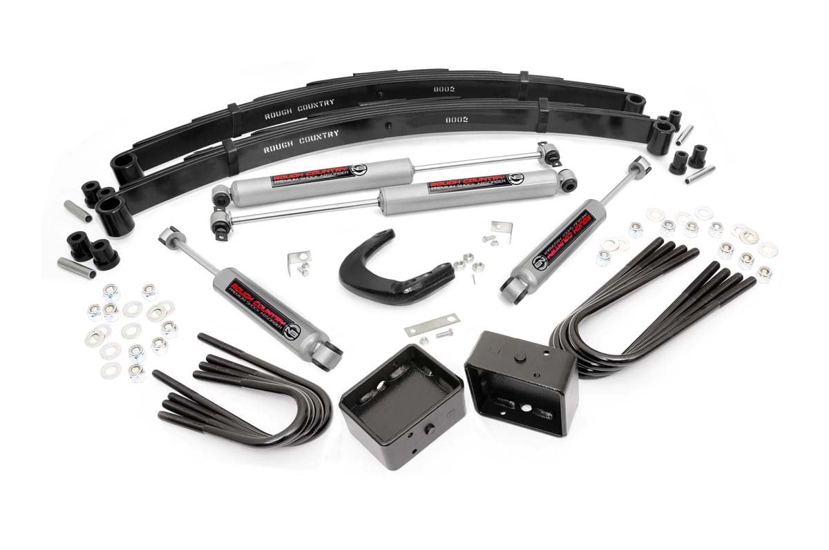 Rough Country 4 Inch Lift Kit RR Blocks Chevy/GMC C10/K10 Truck & SUV/K5 Blazer (73-76)