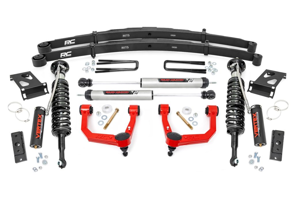 Rough Country 3.5 Inch Lift Kit Red UCA Vertex/V2 Toyota Tacoma 2WD/4WD (2005-2023)