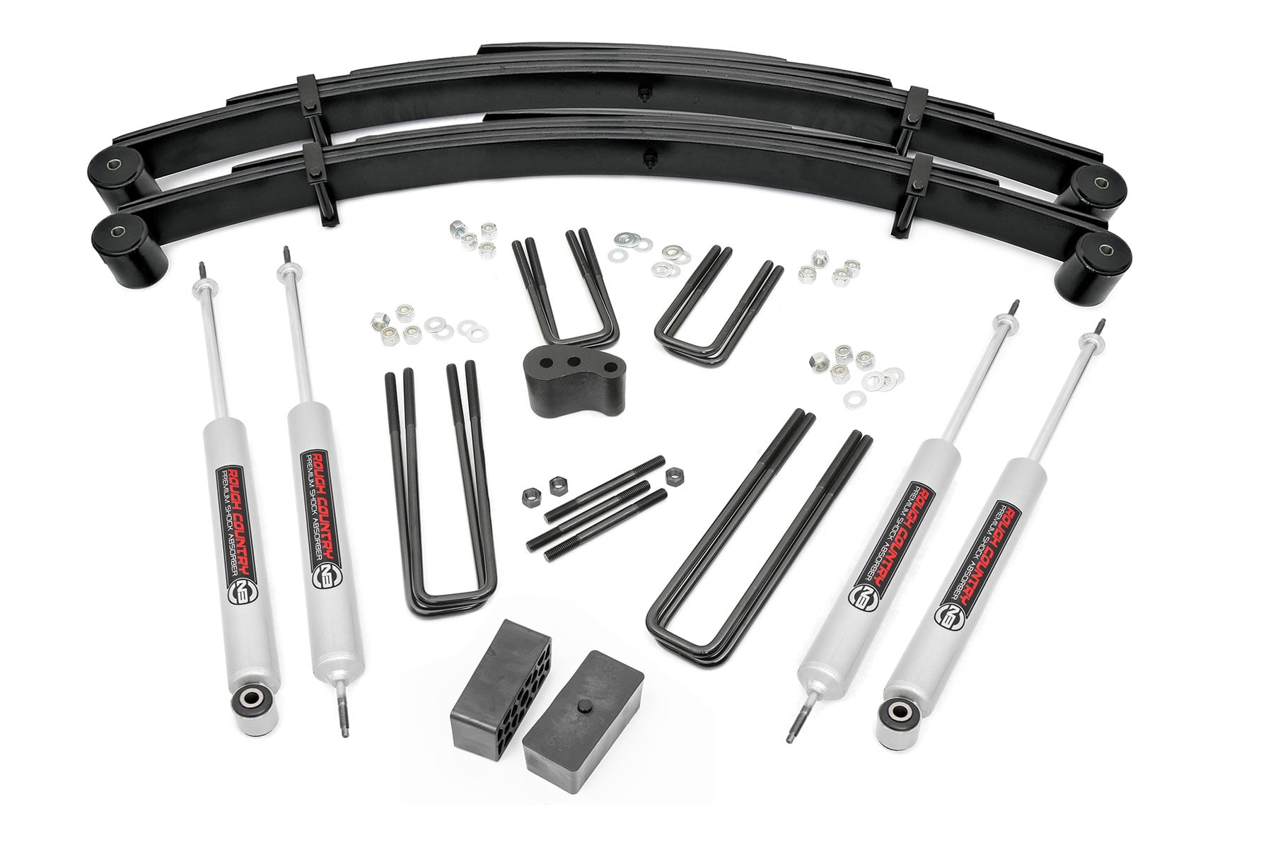 Rough Country 4 Inch Lift Kit Lowboy Ford F-250 4WD (1977-1979)