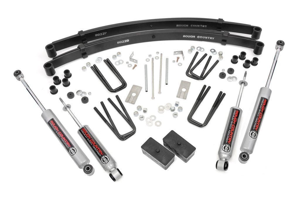 Rough Country 3 inch Lift Kit Rear Blocks Toyota Truck 4WD (1984-1985)