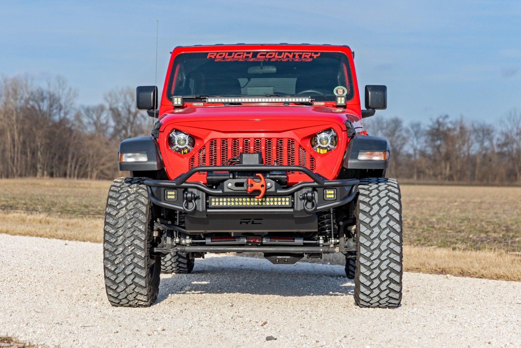 Rough Country 3.5 Inch lift Kit C/A Drop FR D/S Jeep Wrangler Unlimited 4WD (24-26)