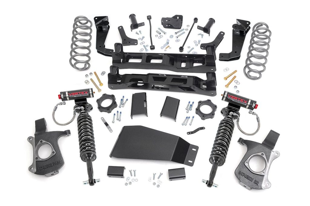 Rough Country 7 Inch Lift Kit Vertex Coilovers Chevy/GMC SUV 1500 2WD/4WD (2007-2014)