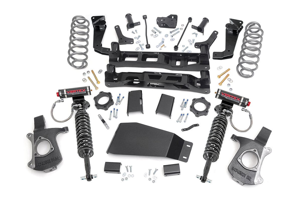 Rough Country 7 Inch Lift Kit Vertex Coilovers Chevy/GMC SUV 1500 2WD/4WD (2007-2014)