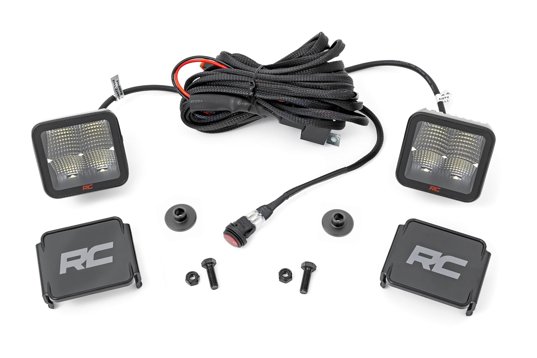 Rough Country LED Light Kit Ditch Mount 2β³ Spectrum Pair Spot Pattern Ford Bronco (21-26)