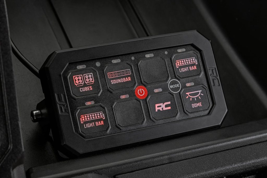 Rough Country 8 Gang Switch Panel Bluetooth RGB Backlit Buttons Multifunction Modes