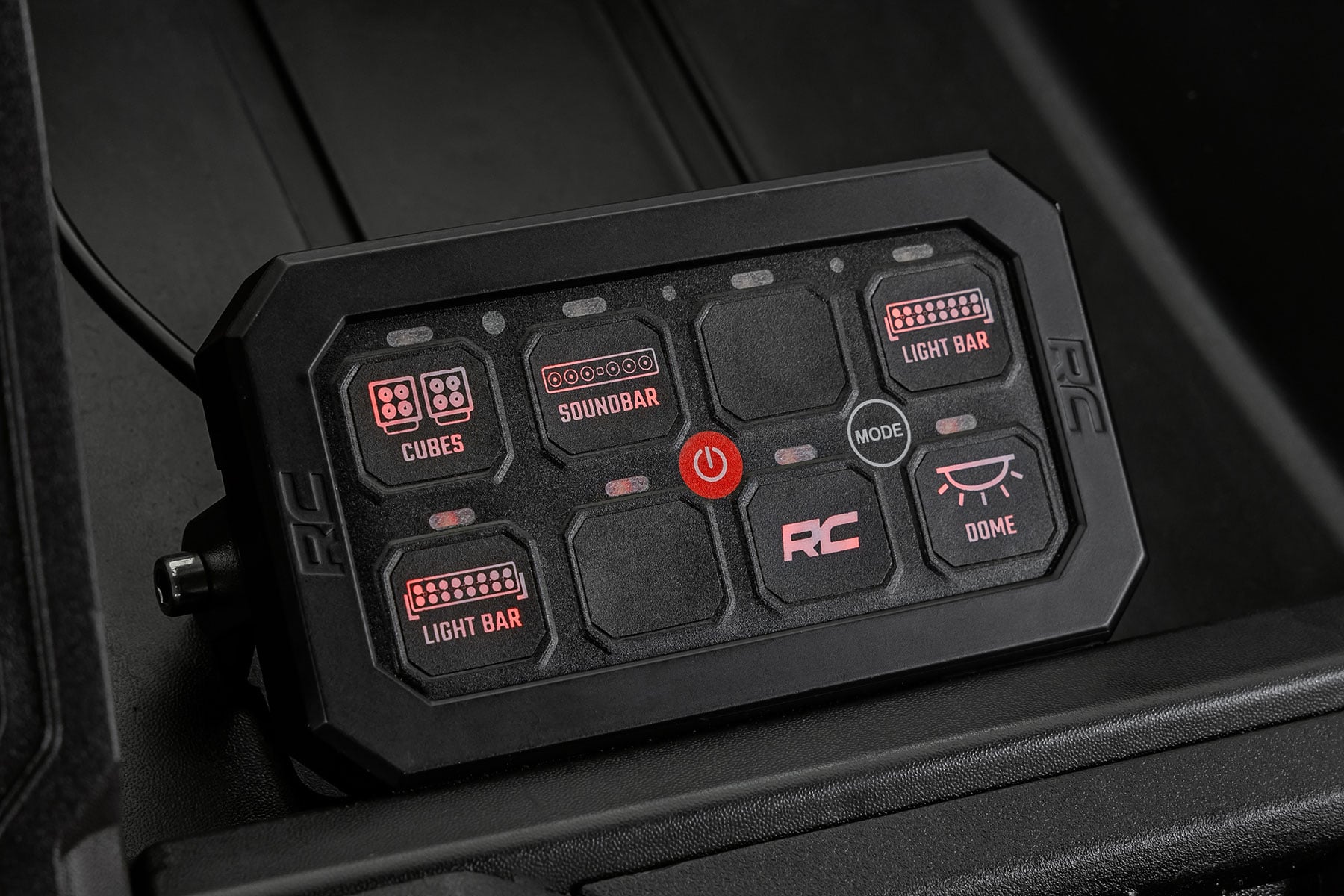 Rough Country 8 Gang Switch Panel Bluetooth RGB Backlit Buttons Multifunction Modes