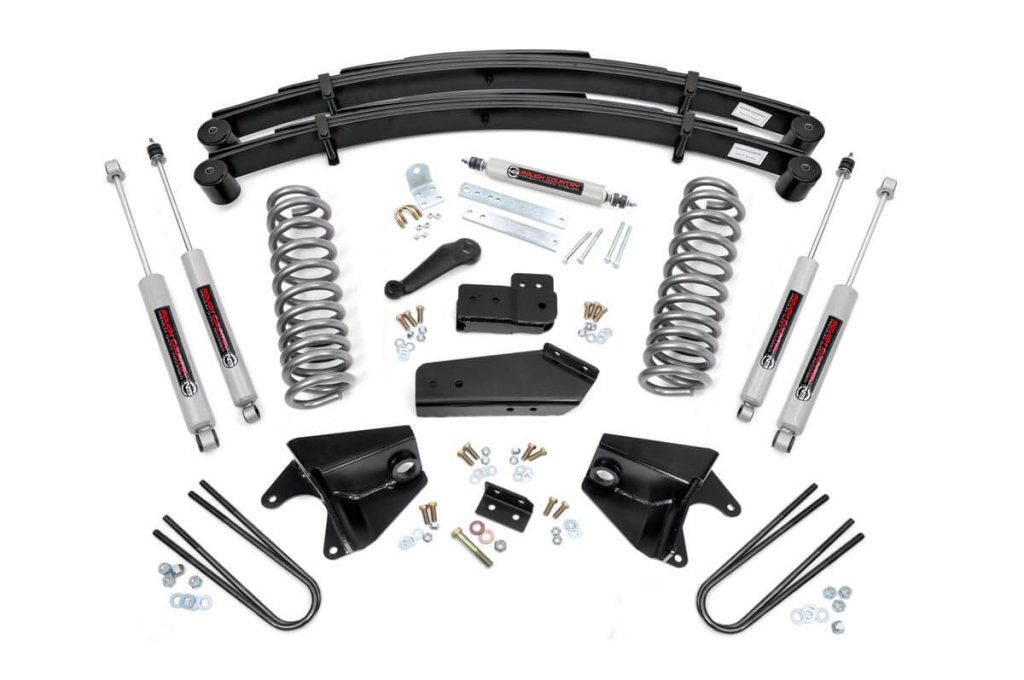 Rough Country 4 Inch Lift Kit Rear Springs Ford F-150 4WD (1980-1996)