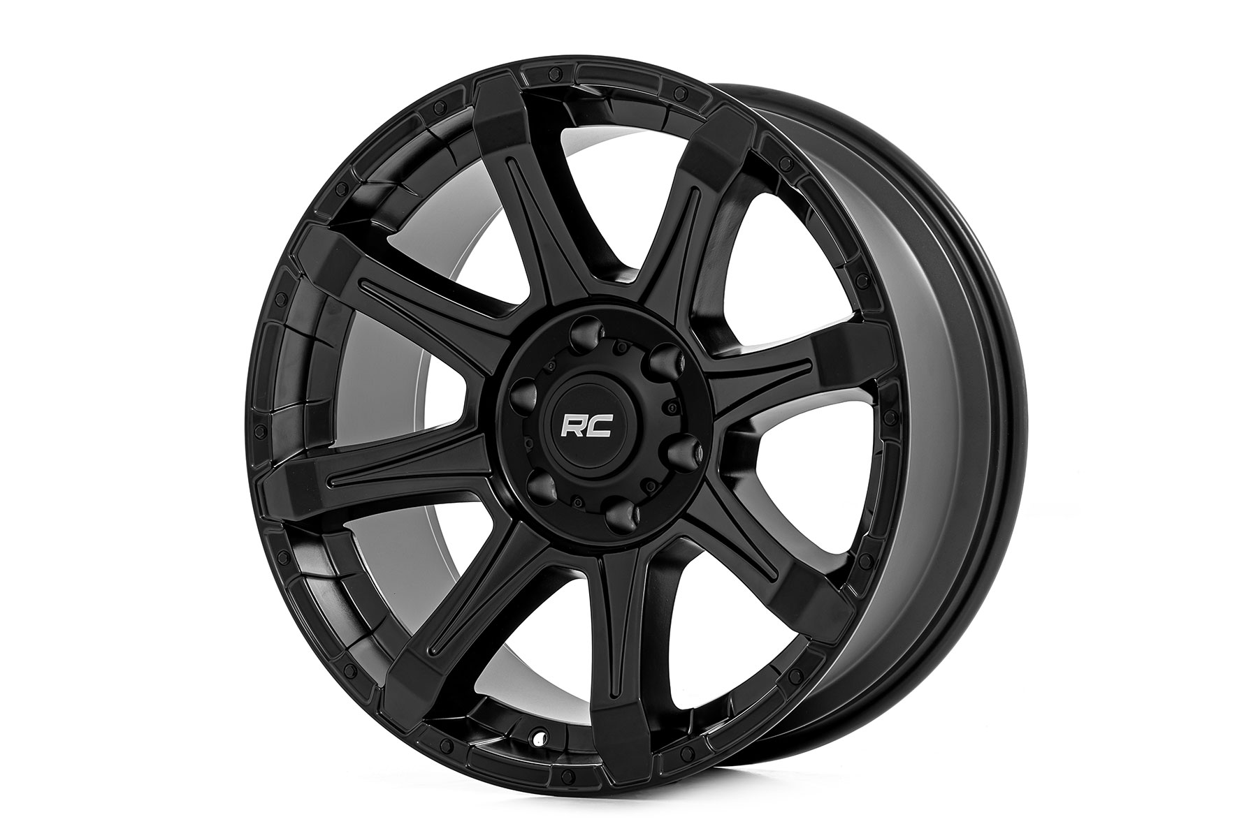 Rough Country 81 Series Wheel One-Piece Semi Gloss Black 20x9 8x6.5 0mm