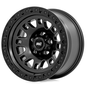 Rough Country 82 Series Wheel One-Piece Semi Gloss Black 18x9 5x5.5 -12mm