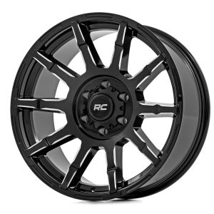 Rough Country 83 Series Wheel One-Piece Gloss Black 20x9 8x180 -12mm