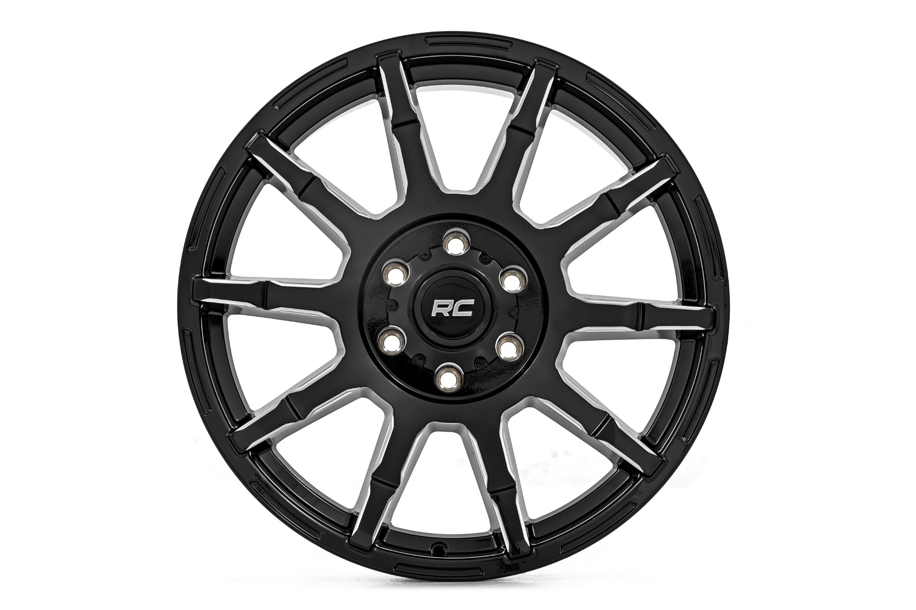 Rough Country 83 Series Wheel One-Piece Gloss Black 20x9 8x180 -12mm