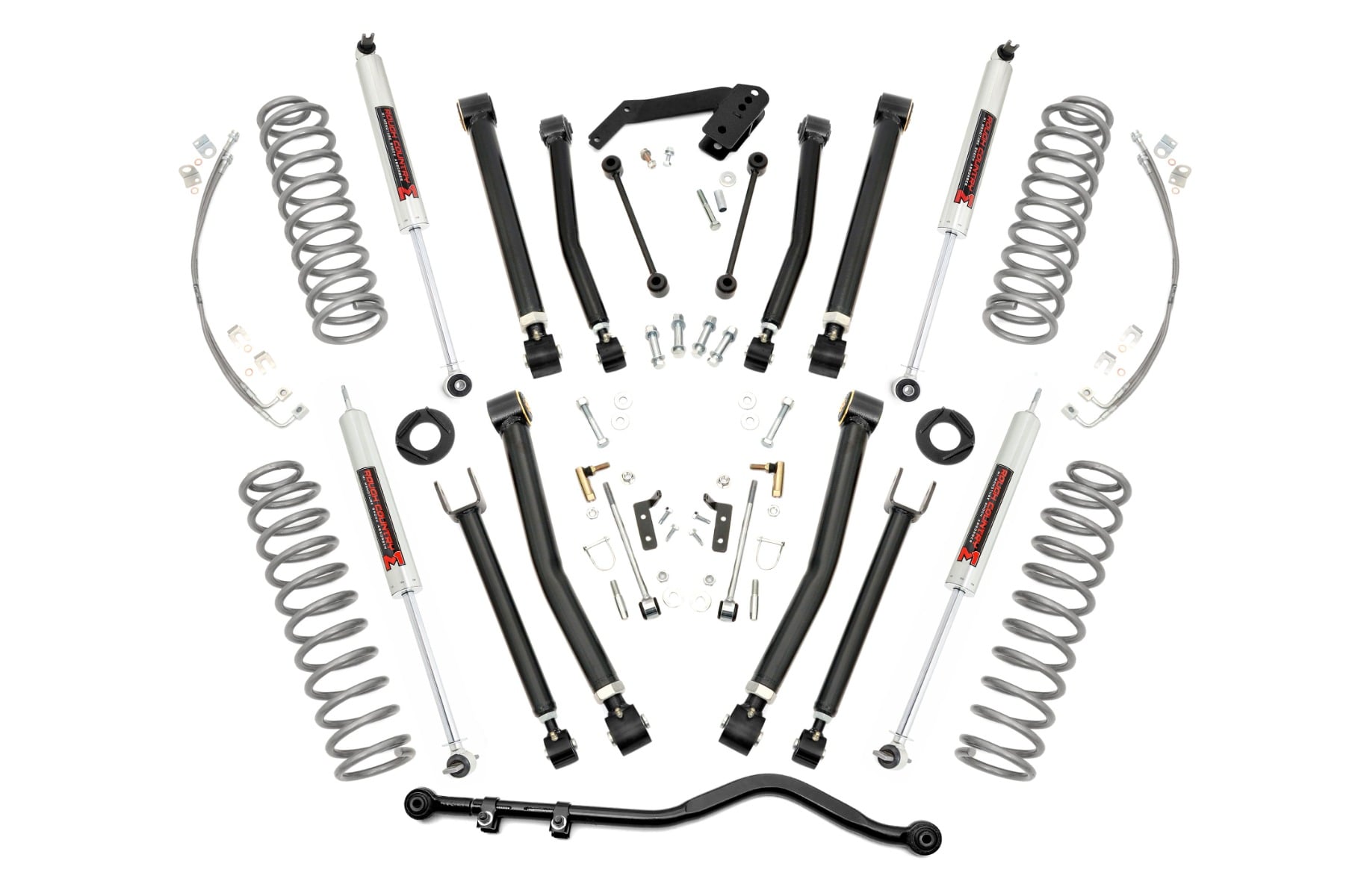 Rough Country 4 Inch Lift Kit X-Series M1 Jeep Wrangler Unlimited 2WD/4WD (2007-2018)