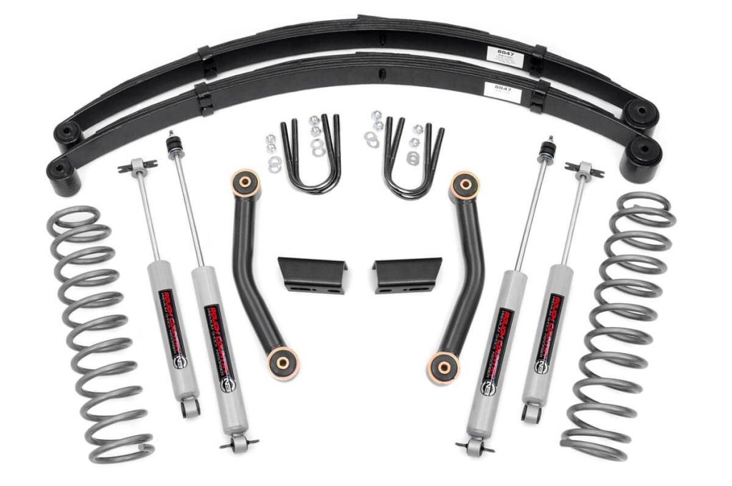 Rough Country 3 Inch Lift Kit Series II RR Springs Jeep Cherokee XJ 2WD/4WD (84-01)