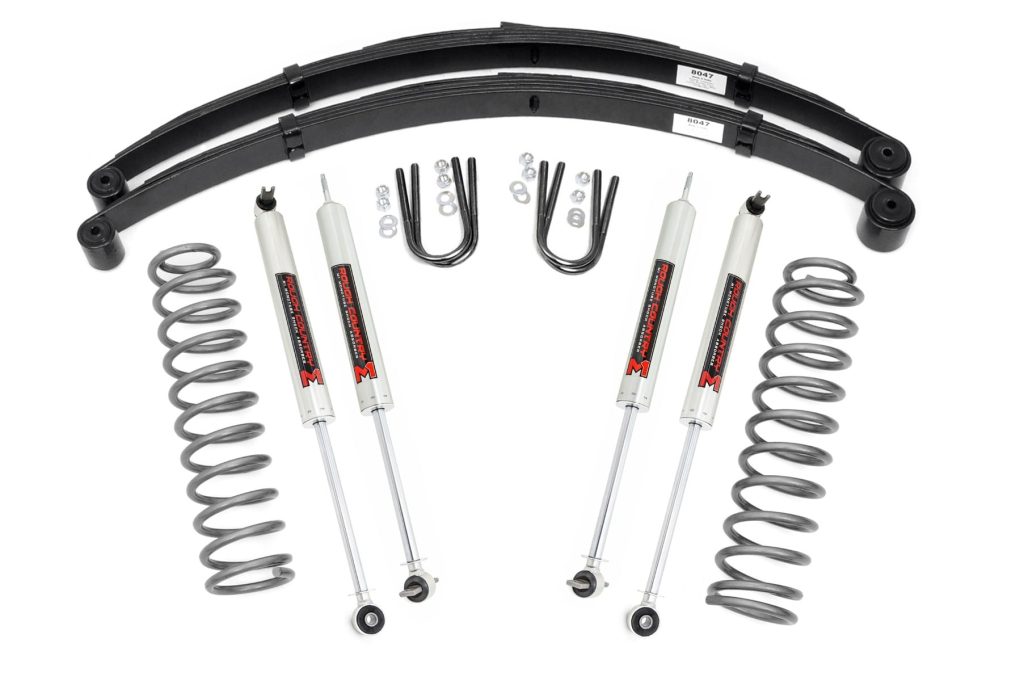 Rough Country 3 Inch Lift Kit RR Springs M1 Jeep Cherokee XJ 2WD/4WD (1984-2001)