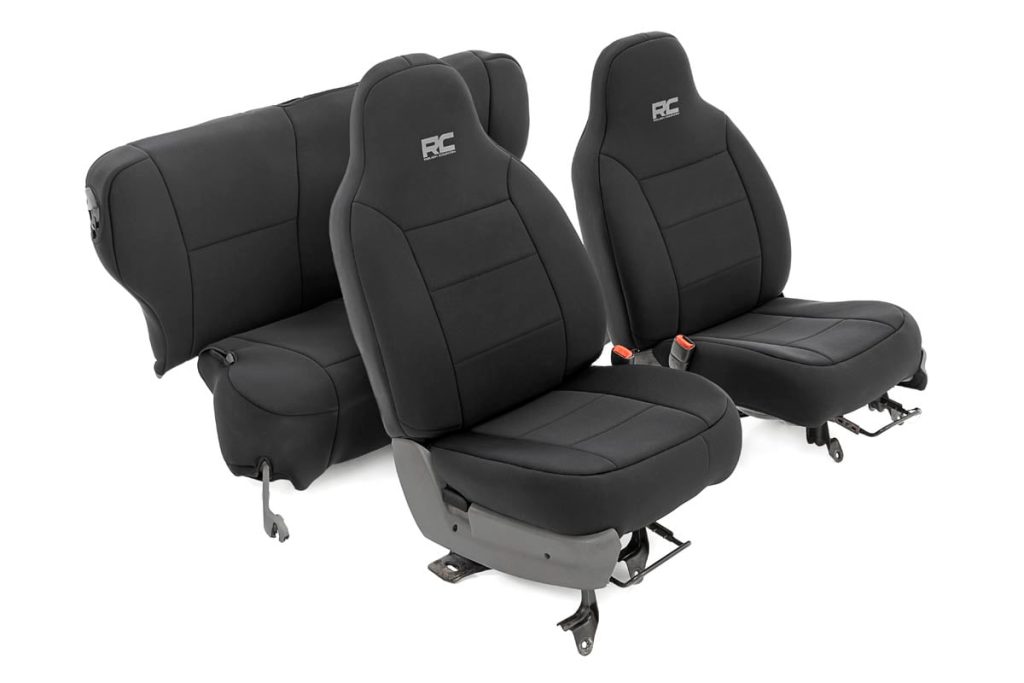 Rough Country Seat Covers Non Detach Headrest FR and Rear Jeep Cherokee XJ (84-96)