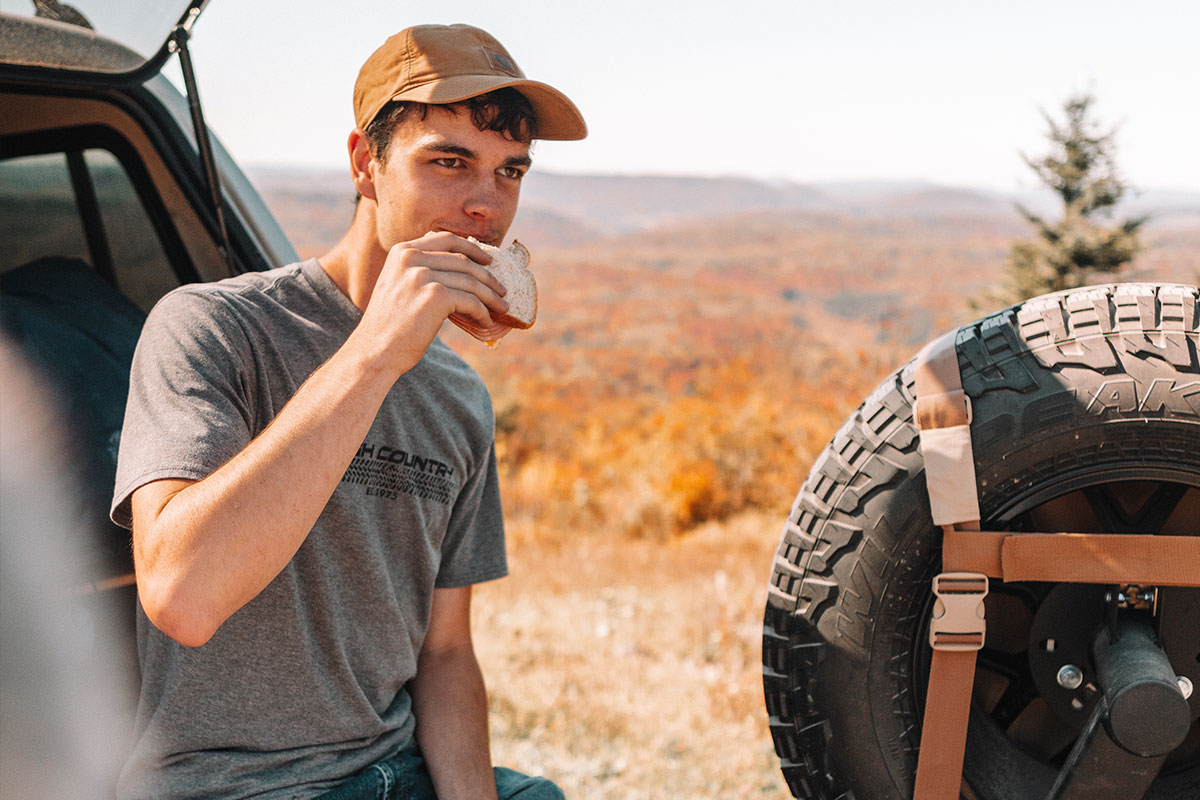 Rough Country T-Shirt Horizontal Tread Grey SM