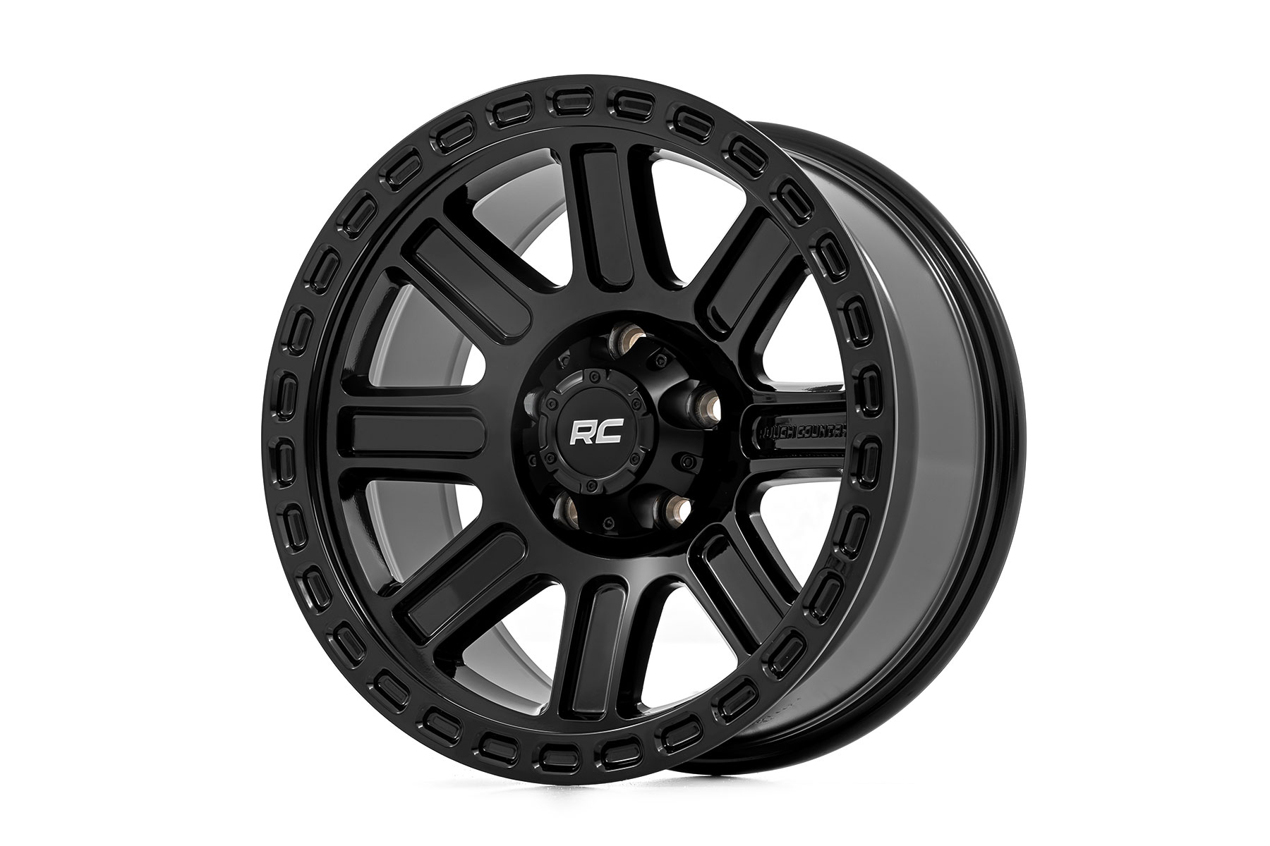 Rough Country 84 Series Wheel One-Piece Gloss Black 15x8 5x5.5 -19mm