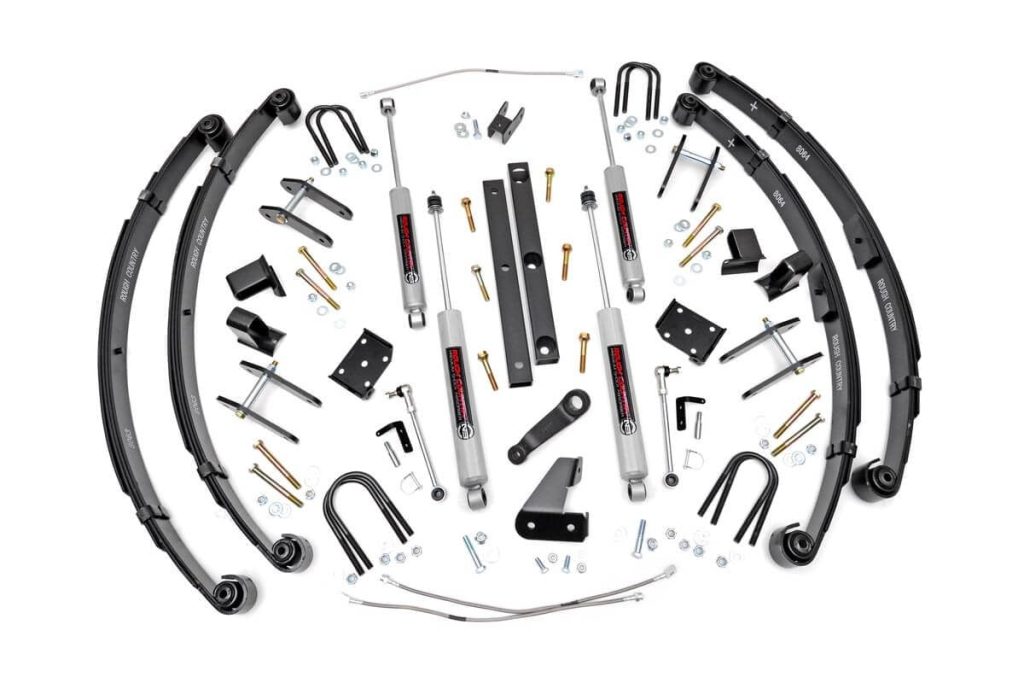 Rough Country 4.5 Inch Lift Kit X-Series Power Steer Jeep Wrangler YJ 4WD (1987-1995)