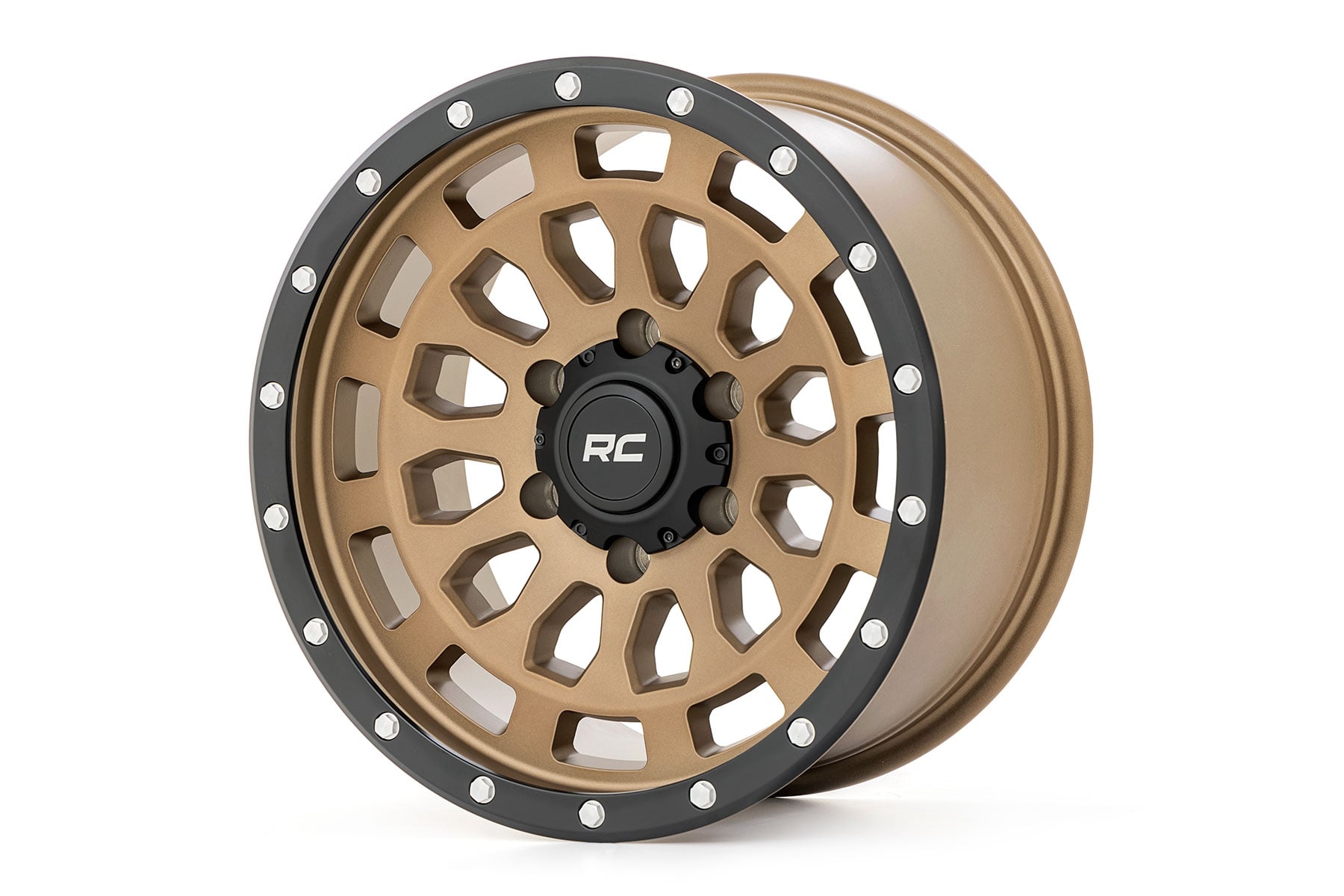 Rough Country 87 Series Wheel Simulated Beadlock Bronze/Black 17x8.5 6x5.5 +0mm