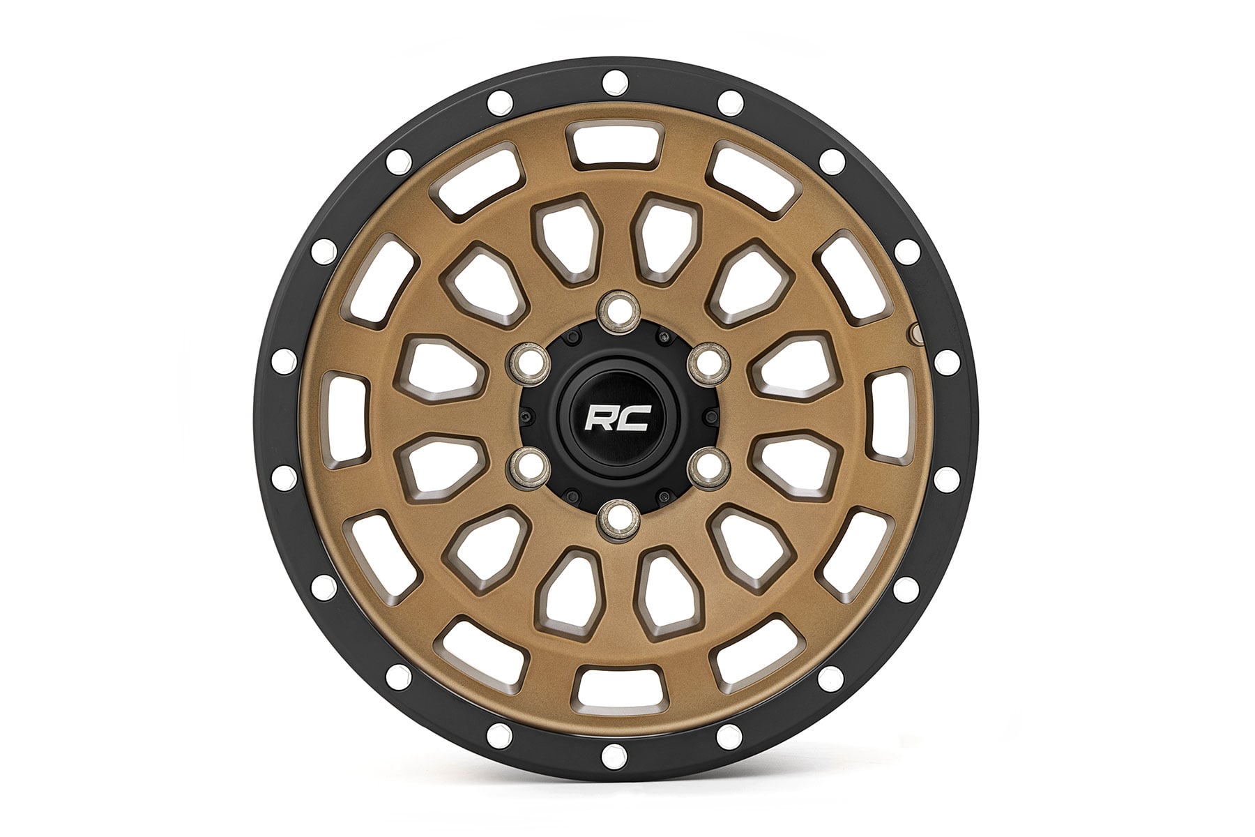 Rough Country 87 Series Wheel Simulated Beadlock Bronze/Black 17x8.5 6x5.5 +0mm