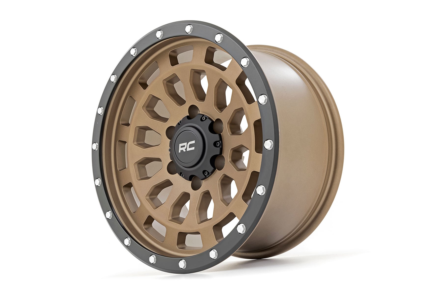 Rough Country 87 Series Wheel Simulated Beadlock Bronze/Black 17x8.5 6x5.5 +0mm