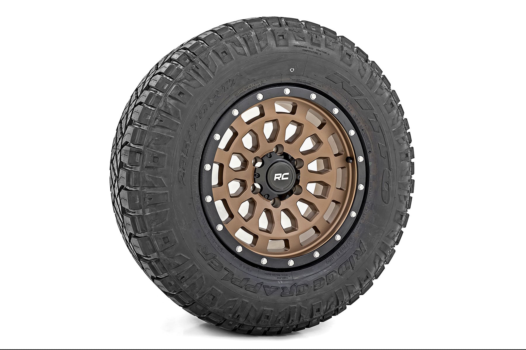 Rough Country 87 Series Wheel Simulated Beadlock Bronze/Black 17x8.5 6x5.5 +0mm