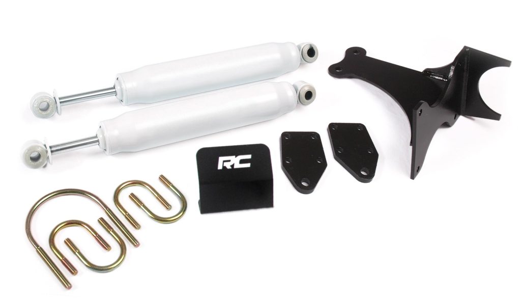 Rough Country Steering Stabilizer Dual 2-8 Inch Lift Ford Super Duty (05-22)