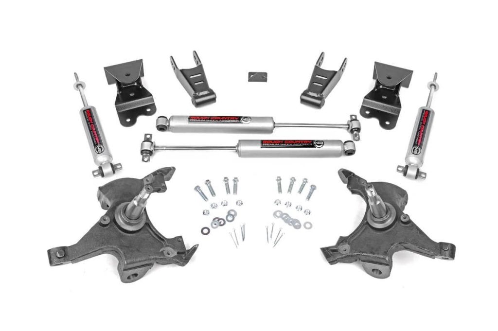 Rough Country Lowering Kit 2 Inch FR 4 Inch RR Chevy C1500/K1500 Truck 2WD (88-99)