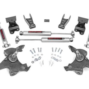 Rough Country Lowering Kit 2 Inch FR 4 Inch RR Chevy C1500/K1500 Truck 2WD (88-99)