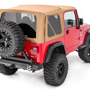 Rough Country Soft Top Replacement Spice Half Doors Jeep Wrangler TJ 4WD (97-06)