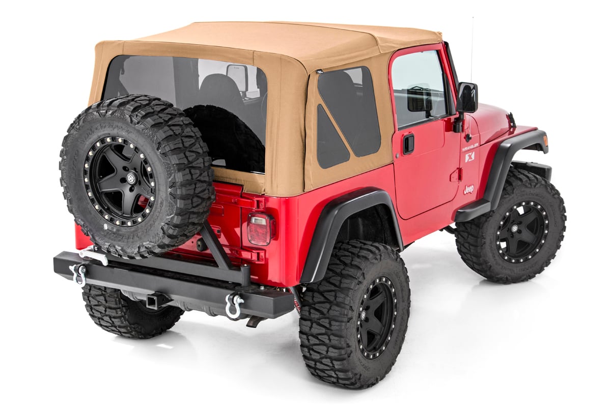 Rough Country Soft Top Replacement Spice Half Doors Jeep Wrangler TJ 4WD (97-06)