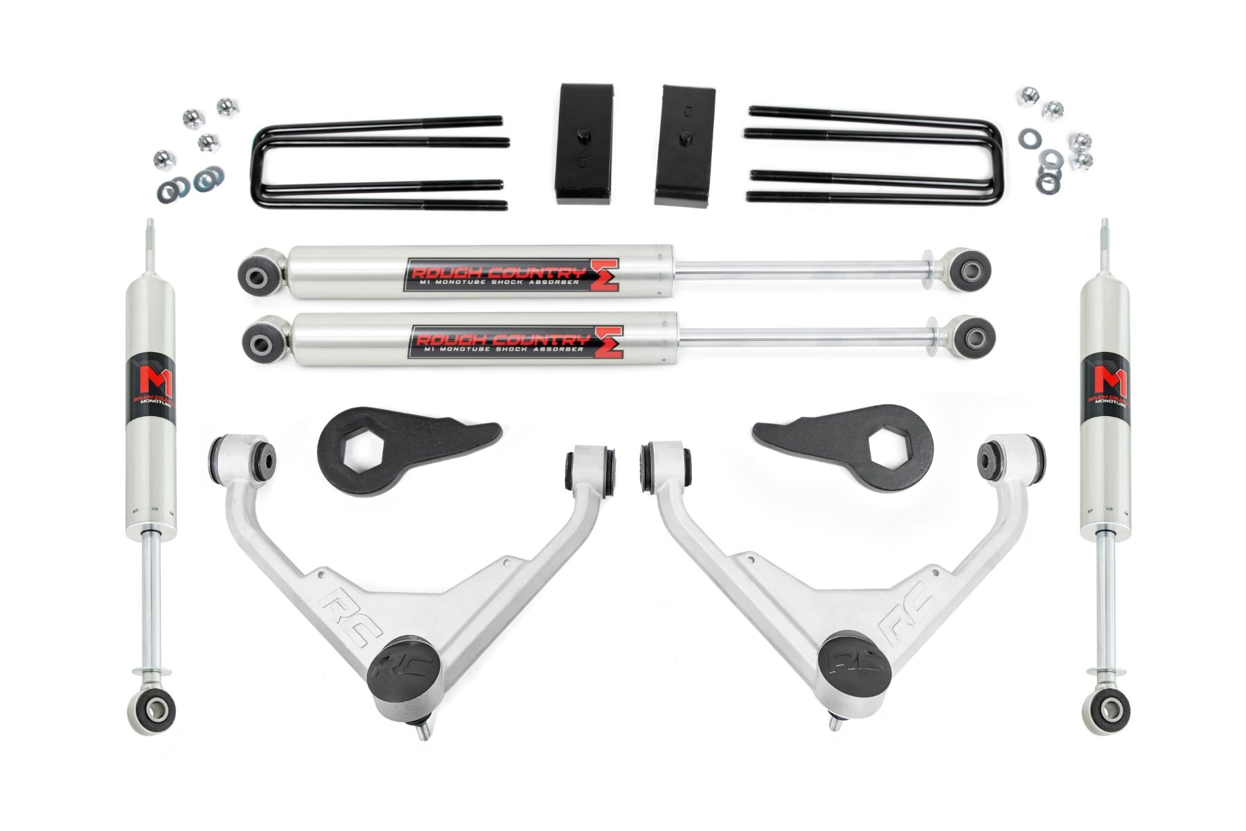 Rough Country 3 Inch Lift Kit FT Code M1 Chevy/GMC 2500HD/3500HD/Suburban 2500/Yukon XL 2500 (01-10)