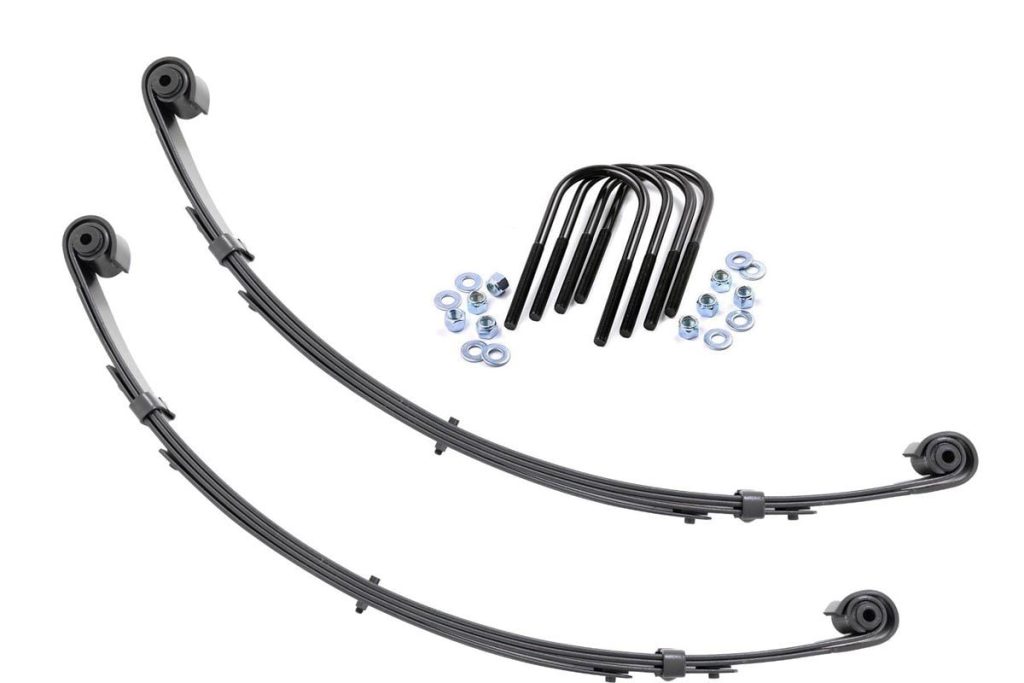 Rough Country Front Leaf Springs Military Wrap 4″ Lift Pair Jeep Wrangler YJ (87-95)