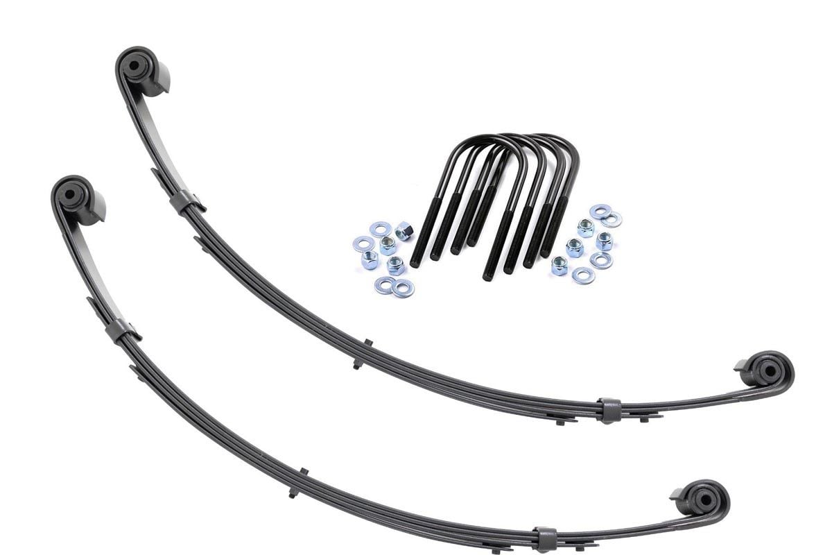 Rough Country Front Leaf Springs Military Wrap 4″ Lift Pair Jeep Wrangler YJ (87-95)