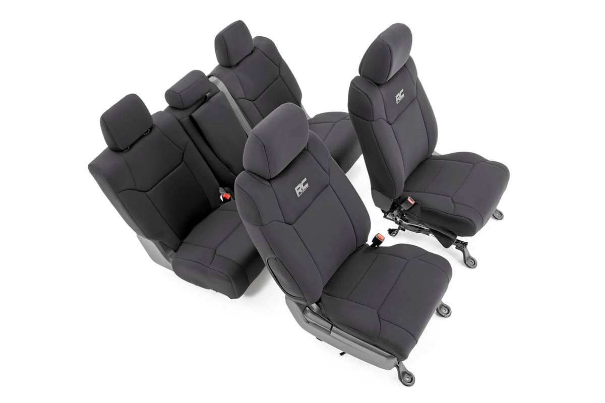 Rough Country Seat Covers FR w/ Console Cover and Rear Toyota Tundra 2WD/4WD (14-21)