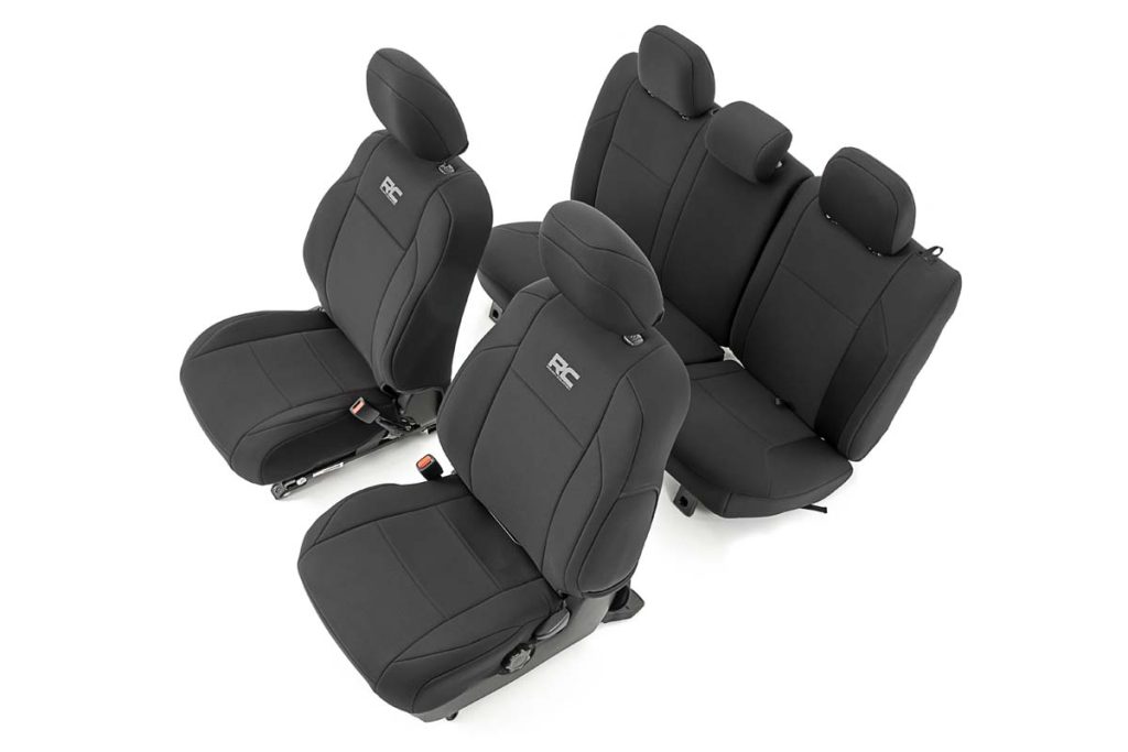 Rough Country Seat Covers FR & RR Double Cab Toyota Tacoma 2WD/4WD (2016-2023)