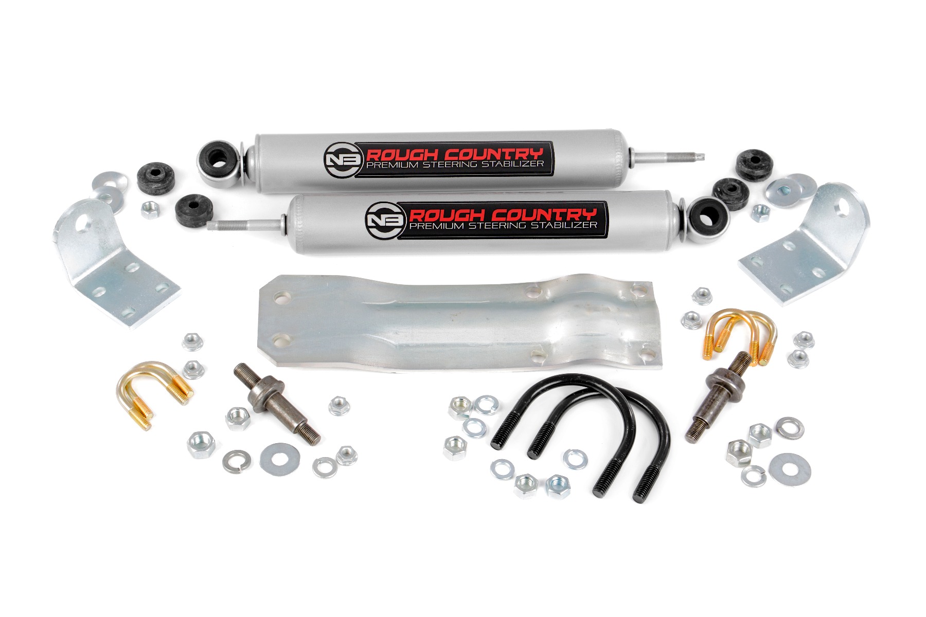 Rough Country N3 Steering Stabilizer Dual 2-8 Inch Lift Ram 1500 4WD (1994-1999)