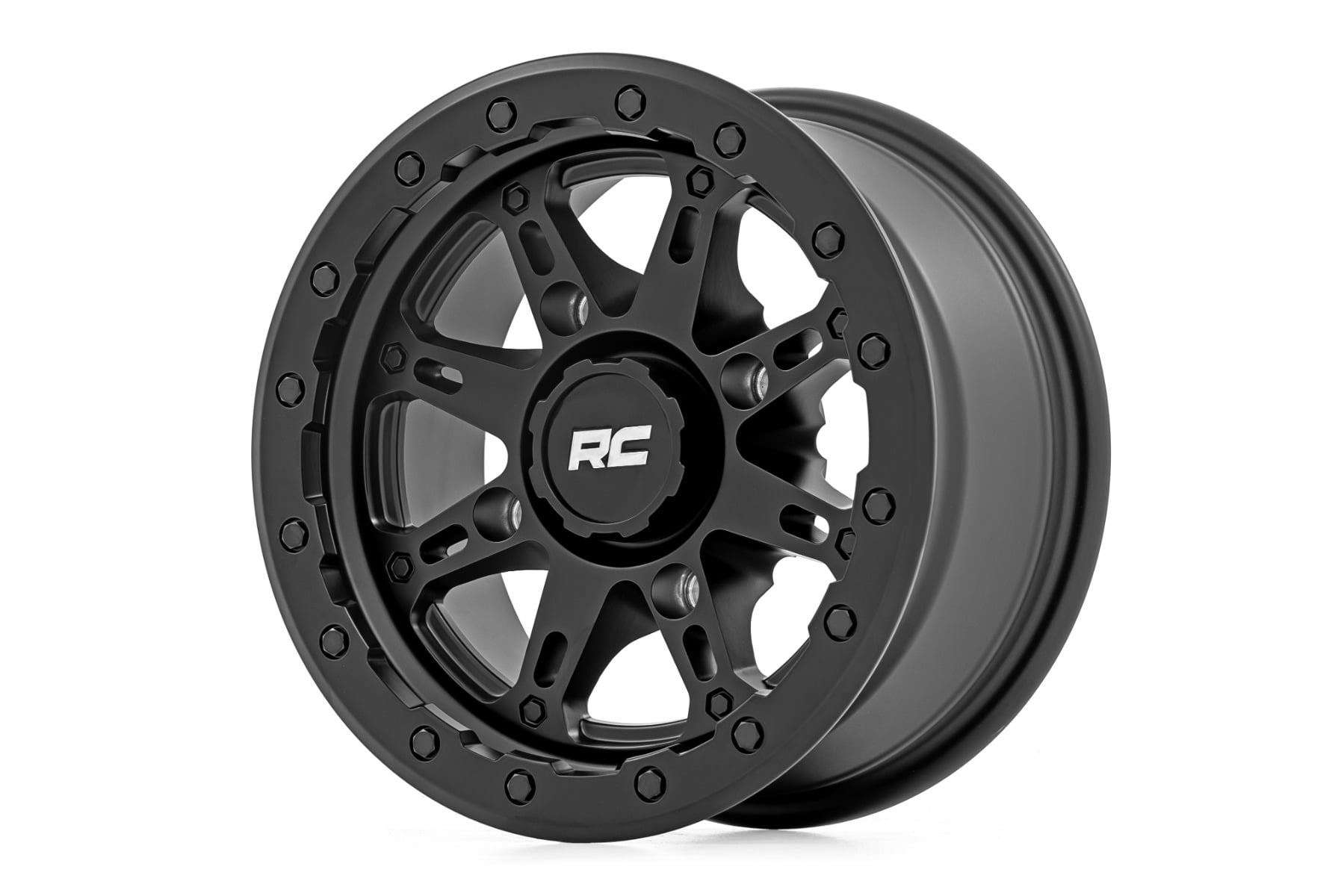 Rough Country 94 Series Wheel UTV Matte Black 14x7 4x137 +10mm
