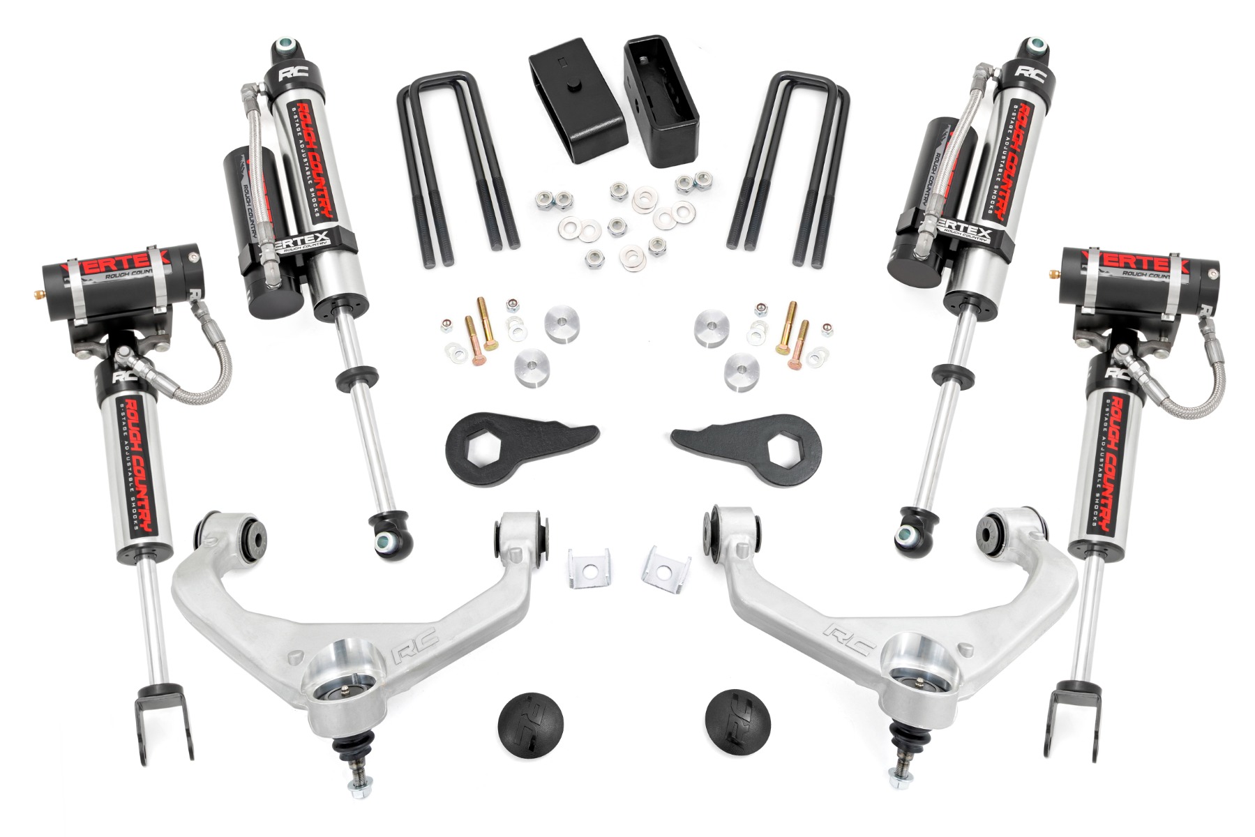 Rough Country 3.5 Inch Lift Kit Vertex w/ Overloads Chevy/GMC 2500HD/3500HD (11-19)