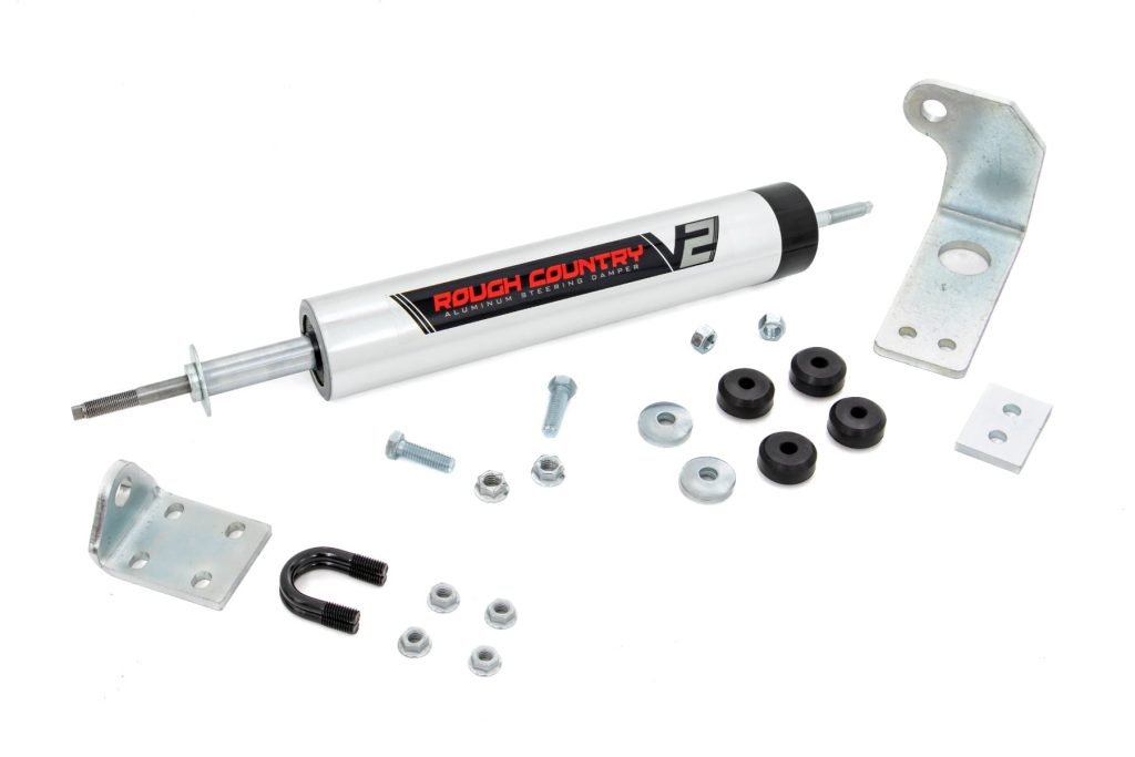 Rough Country V2 Steering Stabilizer 0-5 Inch Lift Ford F-150 4WD (1997-2003)